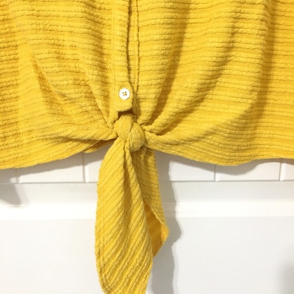 Greylin Button-Down Front Tie Top - Picture 3 of 4